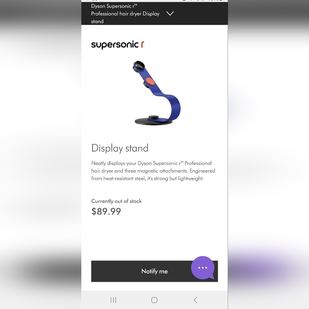 Dyson supersonic r  pro hairdryer Display Stand